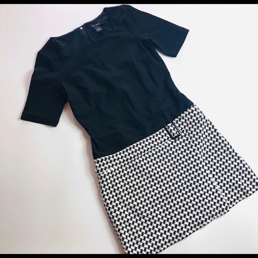 White House Black Market Houndstooth Shift Dress